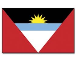 Antigua & Barbuda Hissfahne gedruckt im Querformat | 90 x 150 cm - Bild 1