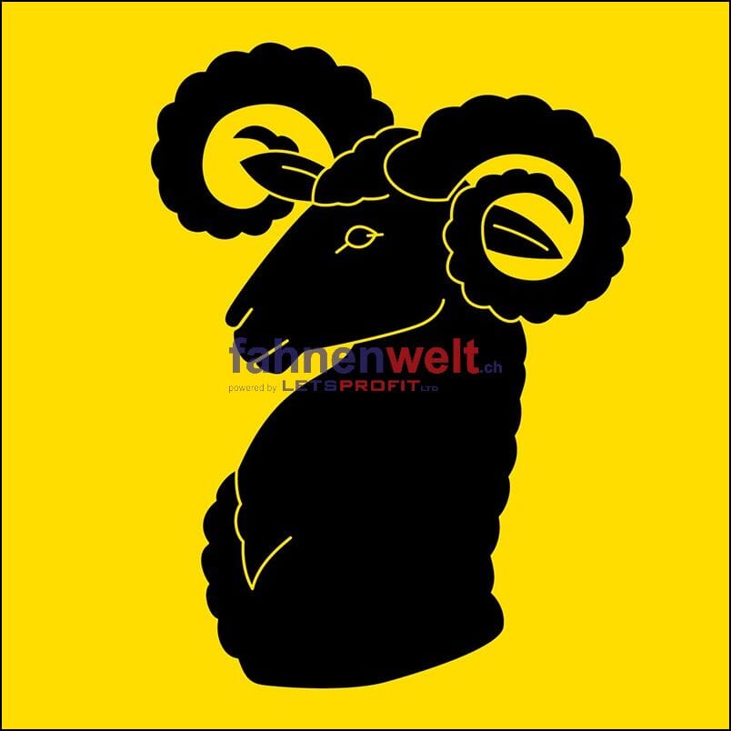 Fahne Gemeinde 8489 Wildberg (ZH) | 30 x 30 cm und Gr&ouml;sser - Bild 1