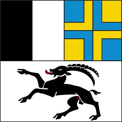 50% Fahne Graub&uuml;nden (GR) gedruckt | 100 x 100 cm | Multi-Flag - Bild 1