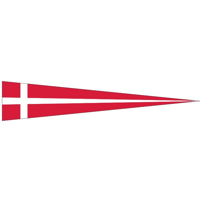 D&auml;nemark Langwimpel | Gr&ouml;sse ca. 30 x 150 cm - Bild 1