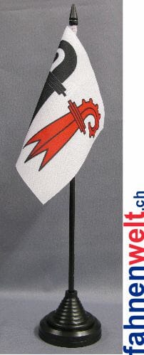 Beide Basel BL/BS Tisch-Fahne mit Fuss | 11 x 11 cm - Bild 2