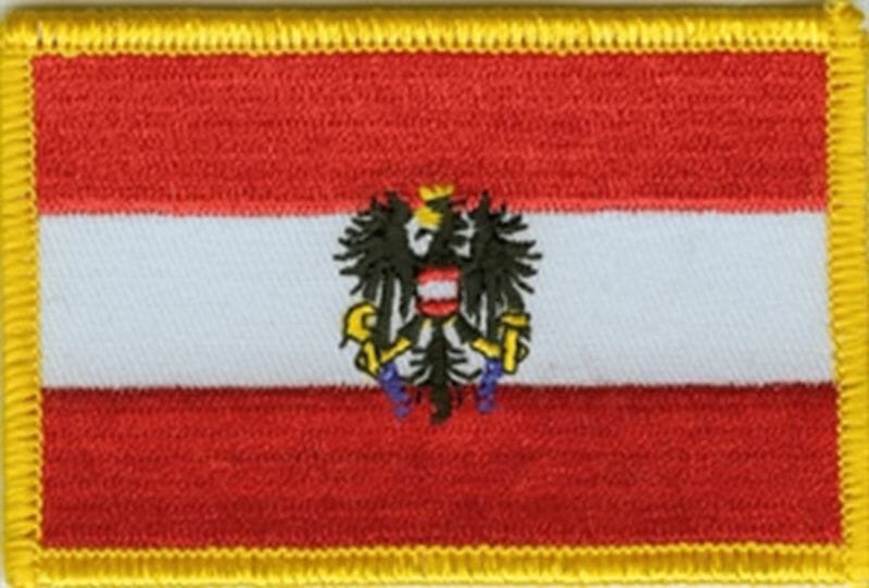 Patch Sticker zum aufb&uuml;geln &Ouml;sterreich / Austria mit Wappen | 5.5 x 9 cm - Bild 1
