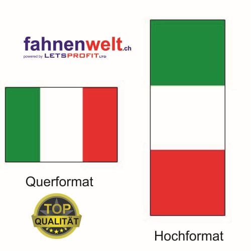 Italien Fahne aus Multi-Flag im Hoch- und Querformat | diverse Gr&ouml;ssen - Bild 1