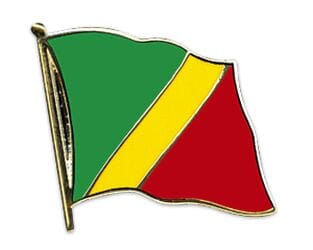 Flaggen Pin Kongo, Republik geschwungen | ca. 20 mm - Bild 1