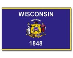Wisconsin gedruckt im Querformat | 90 x 150 cm - Bild 1