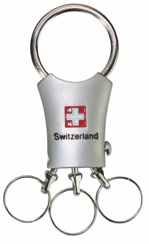 Schl&uuml;sselanh&auml;nger Switzerland mit 3 Schl&uuml;sselringen - Bild 1