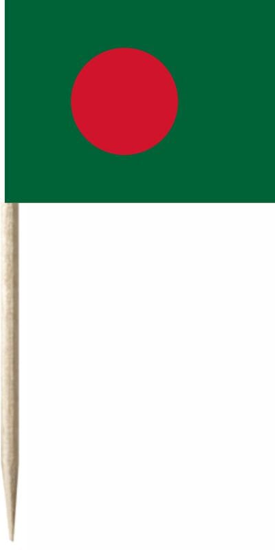 Mini-Fahnen Bangladesch Pack &agrave; 50 St&uuml;ck | 30 x 40 mm - Bild 1