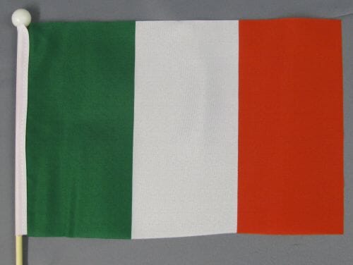 Italien Tisch-Fahne aus Stoff mit Holzsockel | 22.5 x 15 cm - Bild 2
