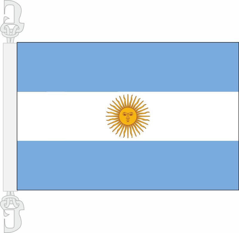 Argentinien Hissfahne gedruckt im Querformat | 30 x 45 cm - Bild 1