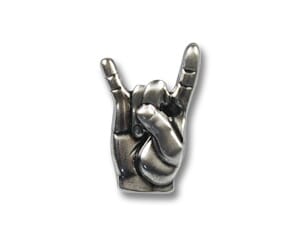 Rock-Hand Pin klein | ca. 18 x 12 mm - Bild 1