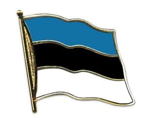 Flaggen Pin Estland geschwungen | ca. 20 mm - Bild 1