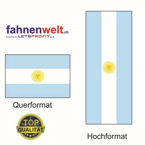 Argentinien Fahne aus Multi-Flag im Hoch- und Querformat | diverse Gr&ouml;ssen - Bild 1