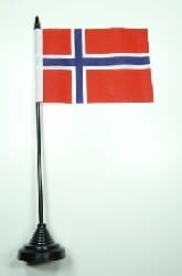 Norwegen Tisch-Fahne mit Fuss | 10 x 15 cm - Bild 1