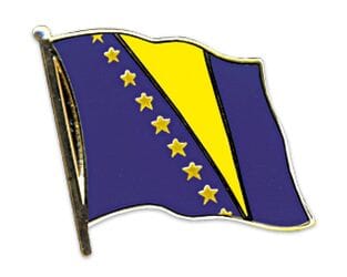 Flaggen Pin Bosnien Herzegowina geschwungen | ca. 20 mm - Bild 1