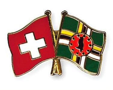 Freundschaftspin Schweiz-Dominica | Gr&ouml;sse ca. 22mm - Bild 1