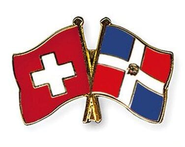 Freundschaftspin Schweiz-Dominikanische Republik | Gr&ouml;sse ca. 22mm - Bild 1