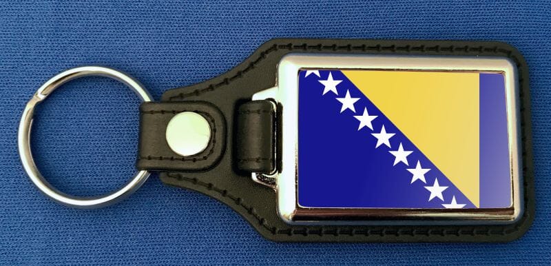 Bosnien und Herzegowina Schl&uuml;sselanh&auml;nger aus Metall und Kunstleder | ca. 95 X 37 mm - Bild 1