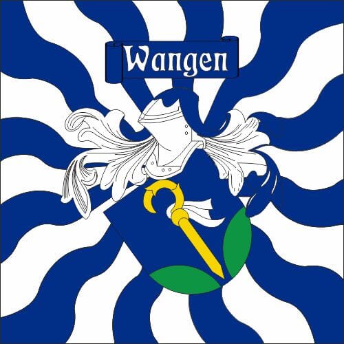 Fahne geflammt Gemeinde 8855 Wangen (SZ) | 30 x 30 cm und Gr&ouml;sser - Bild 1