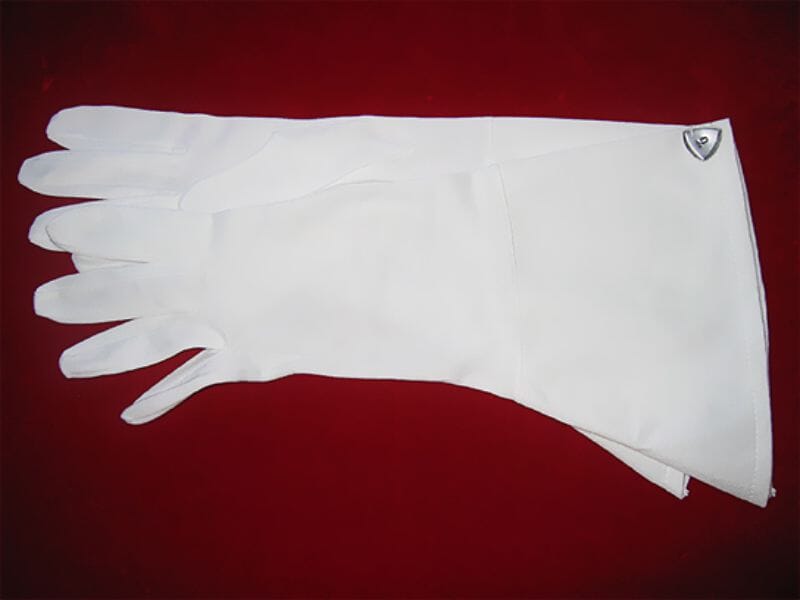 Stulpenhandschuhe aus Baumwolle weiss - Bild 1