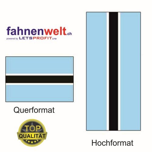 Botswana Fahne aus Multi-Flag im Hoch- und Querformat | diverse Gr&ouml;ssen - Bild 1