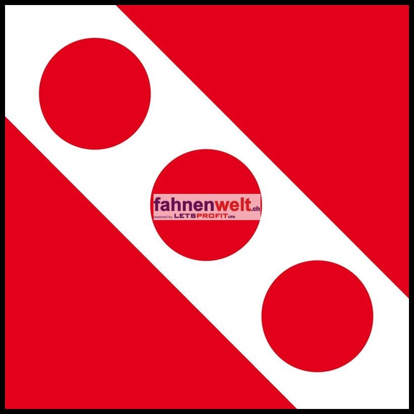 Fahne Gemeinde 2942 Alle (JU) | 30 x 30 cm und Gr&ouml;sser - Bild 1
