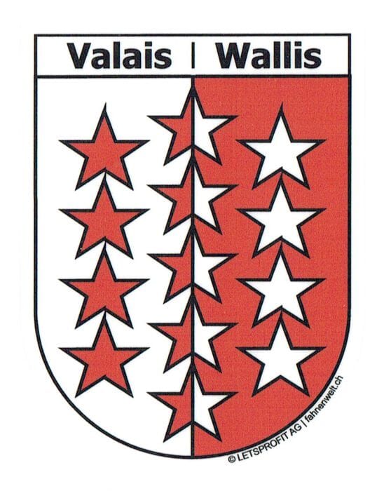 Wappen Wallis/Valais Aufkleber VS | 6.5 x 8.5 cm - Bild 1