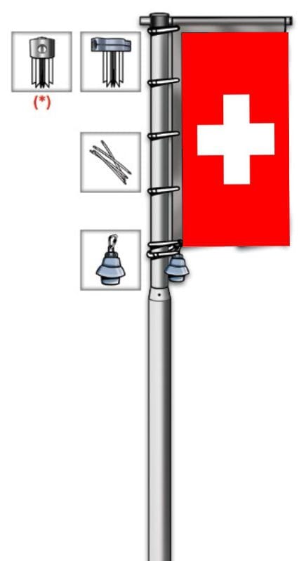 Ausleger Fahnenmast Standard in verschiedenen Gr&ouml;ssen - Bild 1