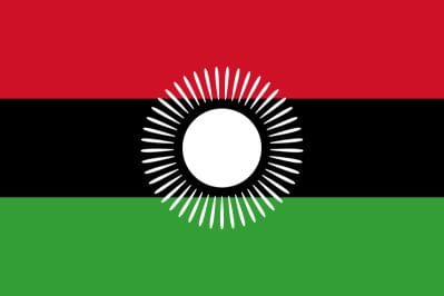 Malawi 2010 bis 2012 Fahne gedruckt | 90 x 150 cm - Bild 1