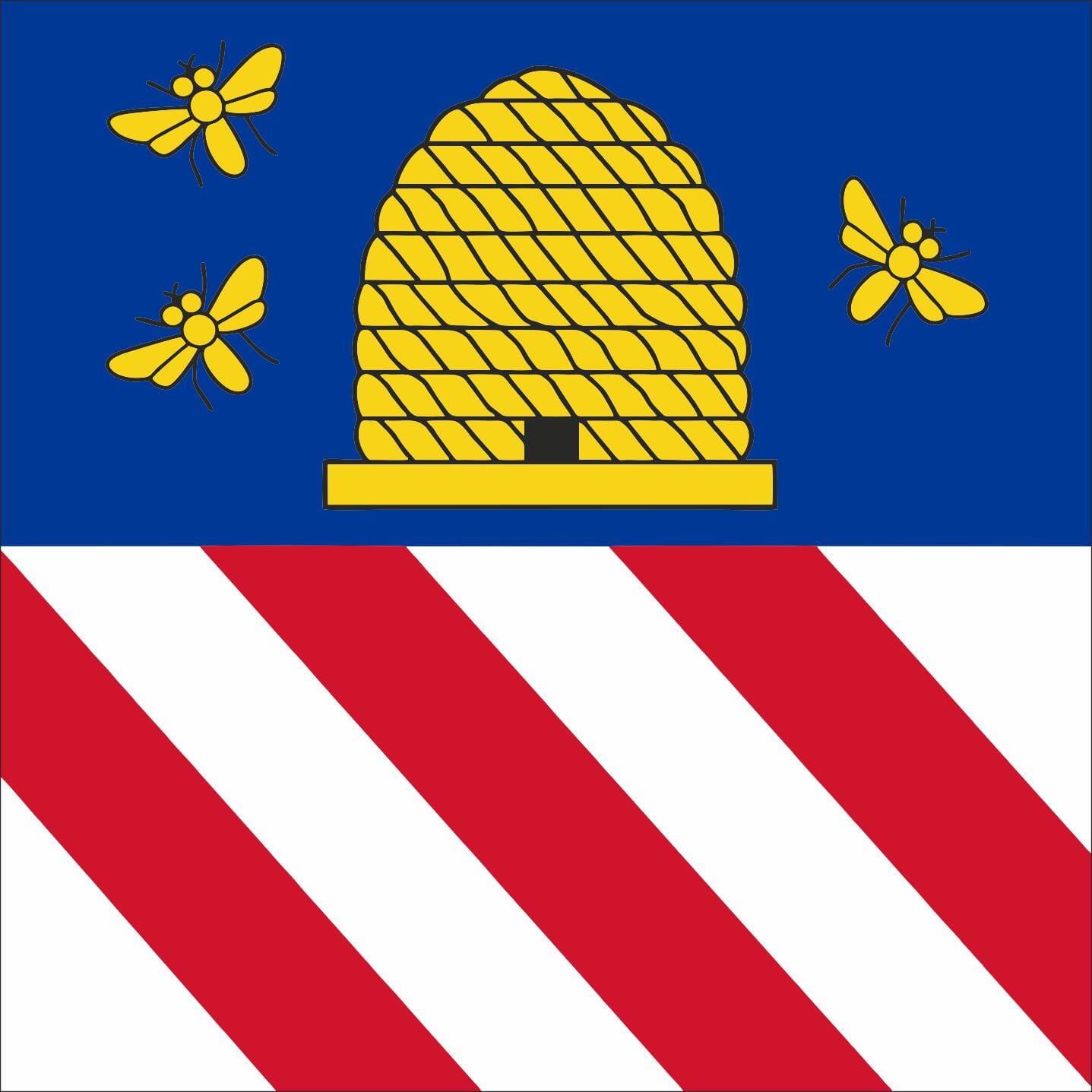 Fahne Gemeinde 9246 Niederb&uuml;ren (SG) | 30 x 30 cm und Gr&ouml;sser - Bild 1