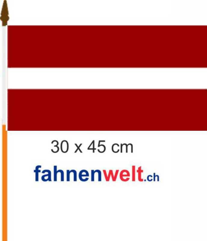 Lettland Fahne / Flagge am Stab | 30 x 45 cm - Bild 1