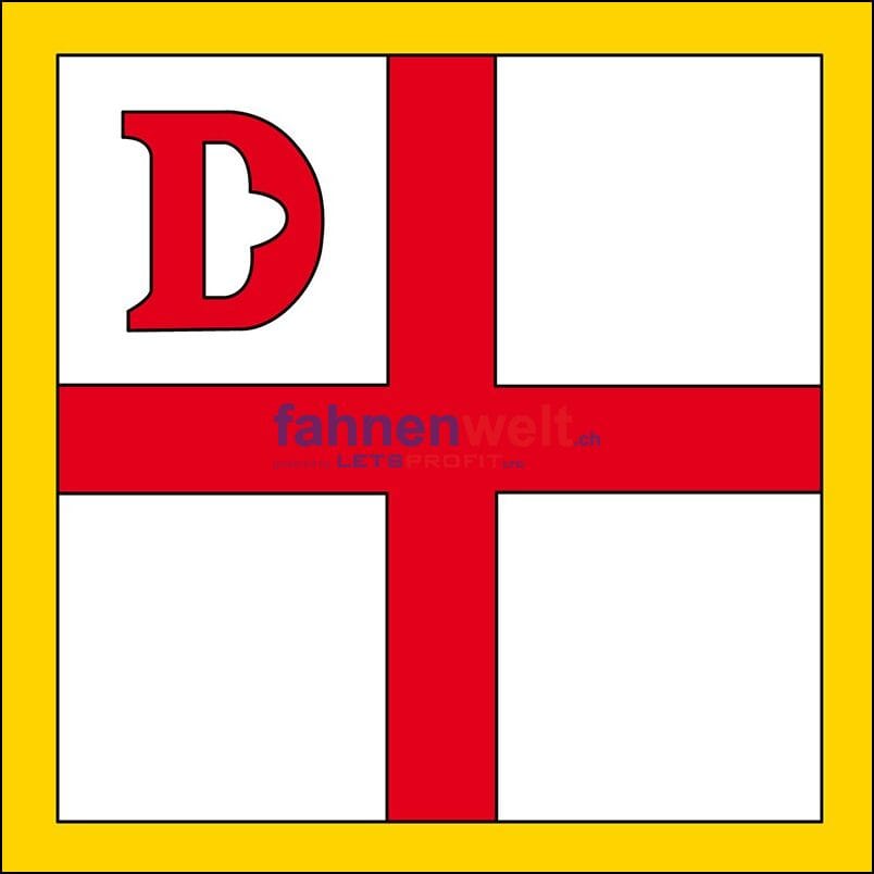Fahne Gemeinde 6774 Dalpe (TI) | 30 x 30 cm und Gr&ouml;sser - Bild 1