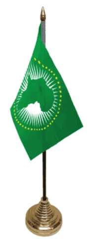 Afrikanische Union Tisch-Fahne aus Stoff mit Fuss | 10 x 15 cm - Bild 1