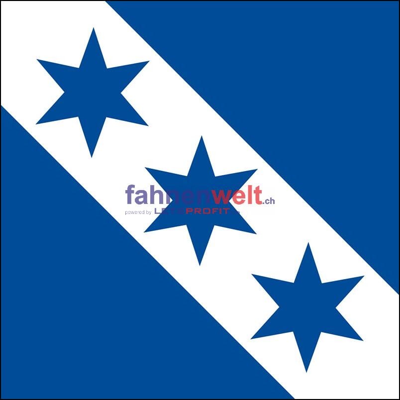 Fahne Gemeinde 2126 Les Verri&egrave;res (NE) | 30 x 30 cm und Gr&ouml;sser - Bild 1