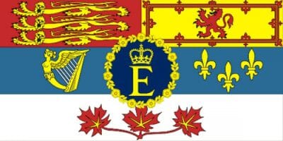 Royal Standard von Kanada / Canadian Royal Standard Fahne gedruckt | 90 x 150 cm - Bild 1