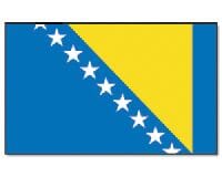 Bosnien Herzegowina Hissfahne gedruckt Querformat | 90 x 150 cm - Bild 1