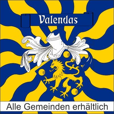 Gemeindefahnen geflammt aller Schweizer Gemeinden | 30 x 30 cm und Gr&ouml;sser - Bild 1