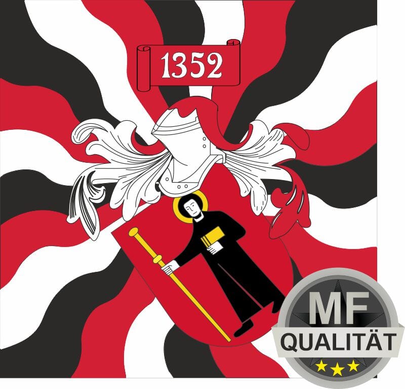 Fahne geflammt Glarus GL | 40 x 40 cm - Bild 1