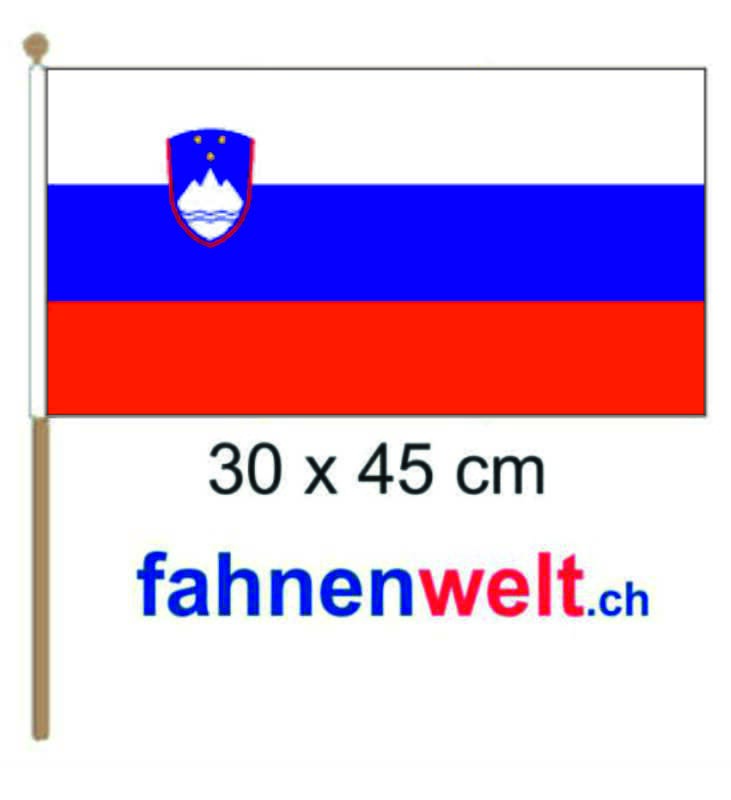 Slowenien Fahne / Flagge am Stab | 30 x 45 cm - Bild 1