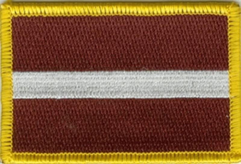 Patch Sticker zum aufb&uuml;geln Lettland | 5.5 x 9 cm - Bild 1
