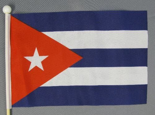 Puerto Rico Tisch-Fahne aus Stoff mit Holzsockel | 22.5 x 15 cm - Bild 2