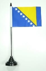 Bosnien Herzegowina Tisch-Fahne mit Fuss | 10 x 15 cm - Bild 1