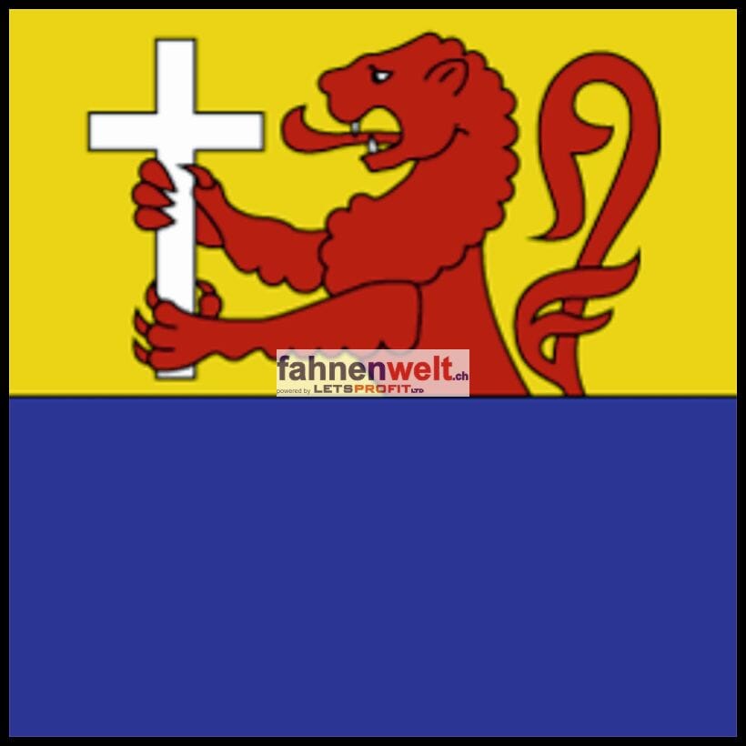 Fahne Gemeinde 1677 Prez-vers-Siviriez Ehemalige Gemeinde (FR) | 30 x 30 cm und Gr&ouml;sser - Bild 1