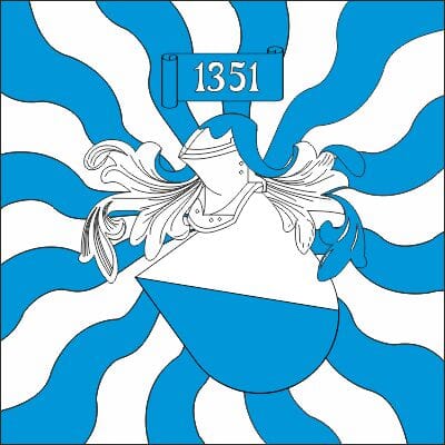 Fahne geflammt Z&uuml;rich ZH | 60 x 60 cm - Bild 1