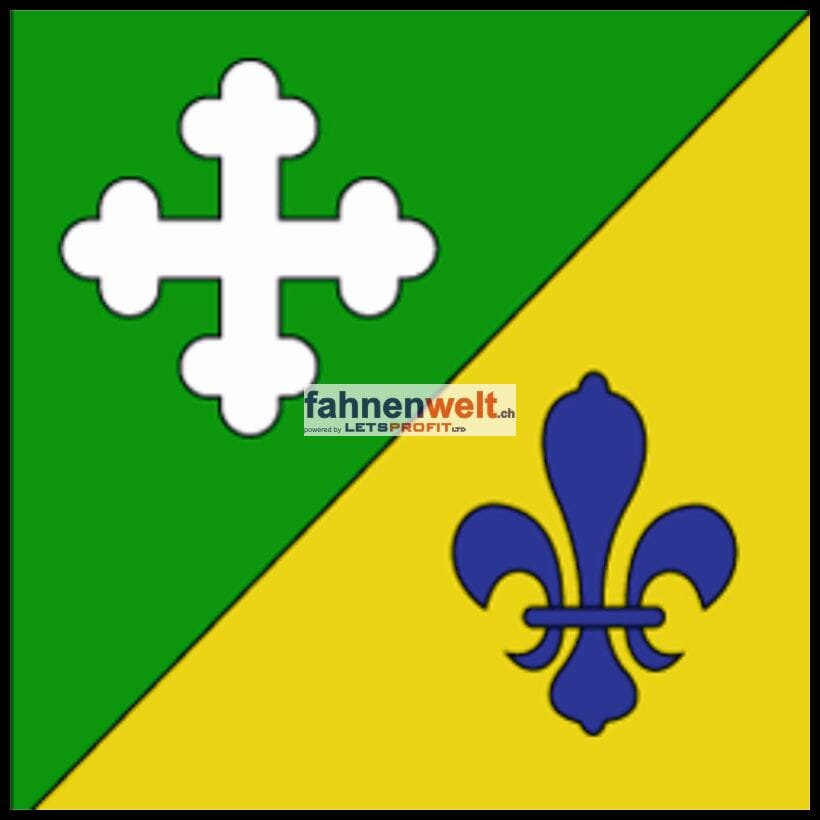 Fahne Gemeinde 1691 Villarimboud Ehemalige Gemeinde (FR) | 30 x 30 cm und Gr&ouml;sser - Bild 1