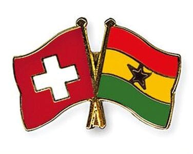 Freundschaftspin Schweiz-Ghana | Gr&ouml;sse ca. 22mm - Bild 1