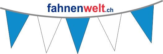 Papier Wimpelkette Blau / Weiss gedruckt | 20 Wimpel 16 x 28 cm 5 m lang - Bild 1