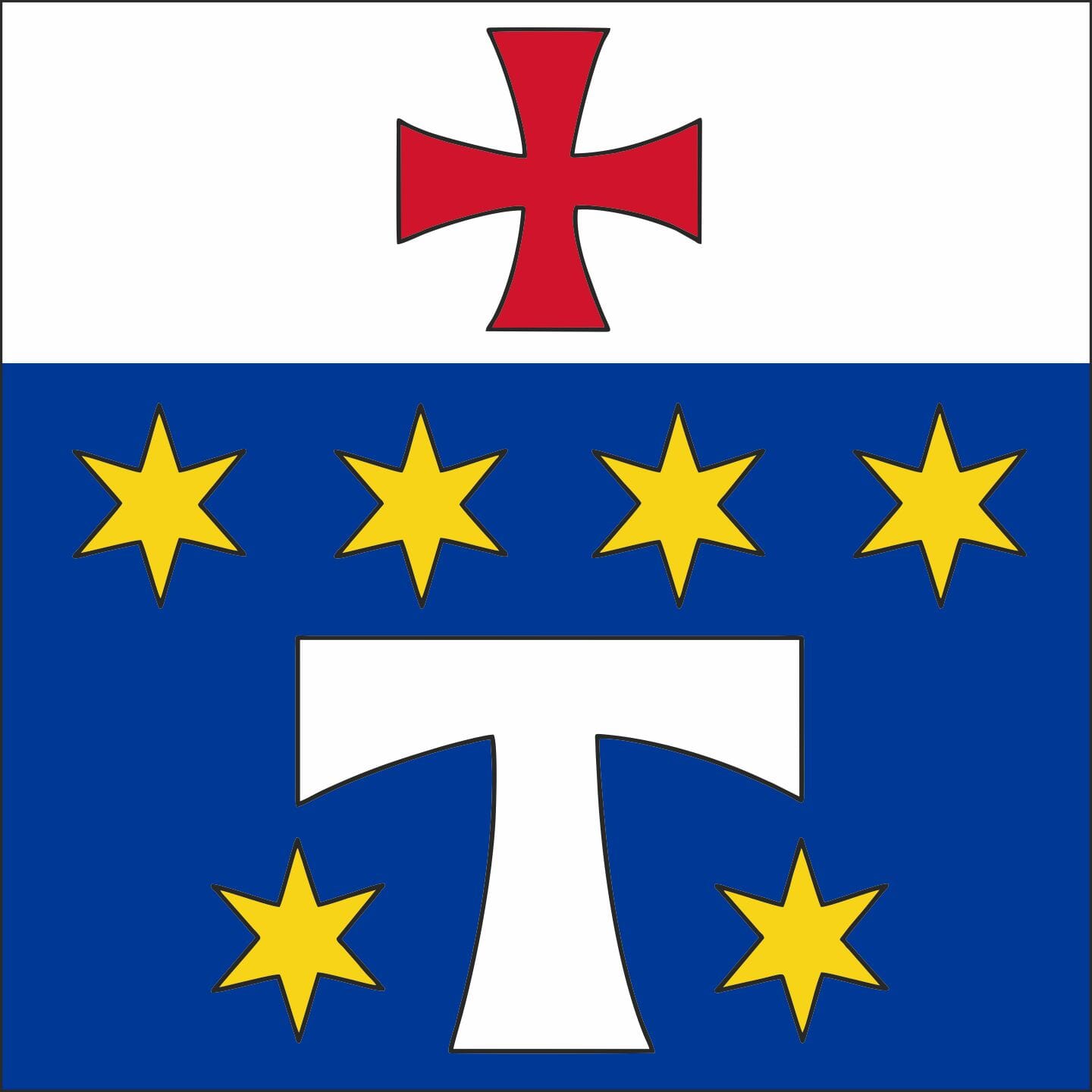Fahne Gemeinde 6632 Vogorno (TI) | 30 x 30 cm und Gr&ouml;sser - Bild 1