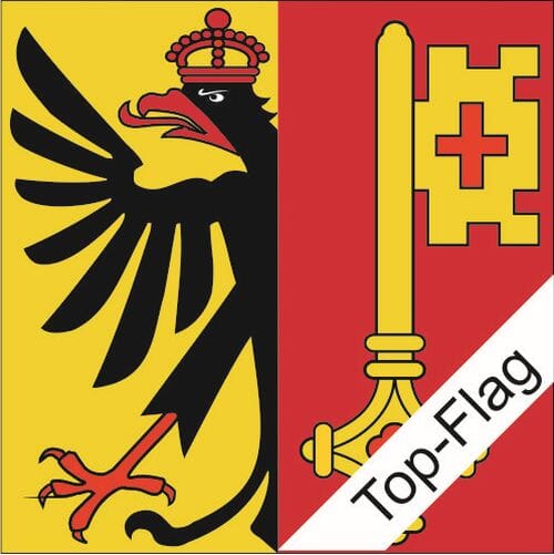 Fahne Genf GE gedruckt | 80 x 80 cm - Bild 1