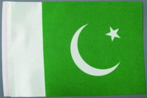 Pakistan Tisch-Fahne DeLuxe ohne St&auml;nder | 15.5 x 24 cm - Bild 2