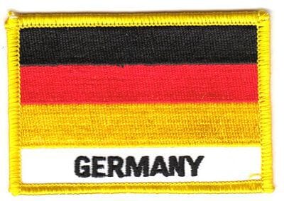 Patch Sticker zum aufb&uuml;geln Deutschland mit Schriftzug | 5.5 x 8 cm - Bild 1
